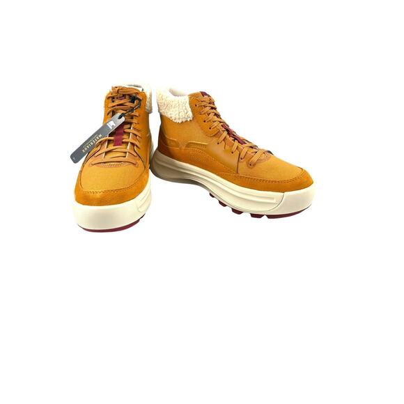 Sorel X Calia Ona 503 Mid Fur Cozy Sneaker Boot Sz 6.5 Canyon Gold /ceramic NIB - Picture 3 of 12